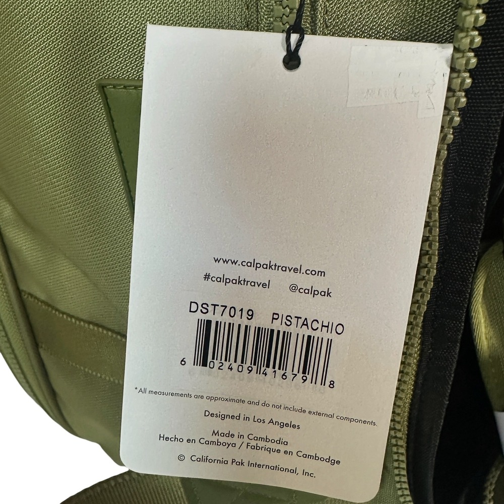 CALPAK Stevyn Duffel Bag Pistachio Green Polyester Weekend Travel Gym Bag NWT - Picture 10 of 14